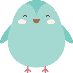 Smiling chubby sparrow vector illustration