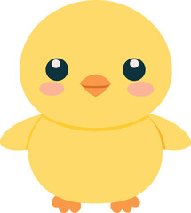 Fototapeta premium Sweet little duckling vector illustration kawaii eyes