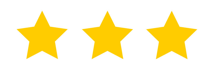 3 Stars in Transparent Background