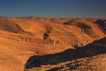 Anti-Atlas Mountains in Morocco – dramatic rocky landscape and desert scenery in North Africa © PawelUchorczak