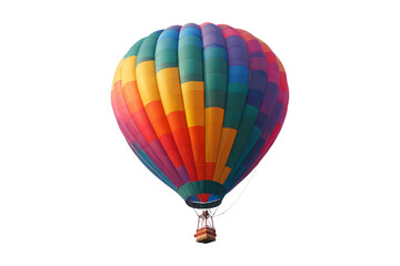 Fototapeta premium Colorful Hot Air Balloon Floating in Clear Sky