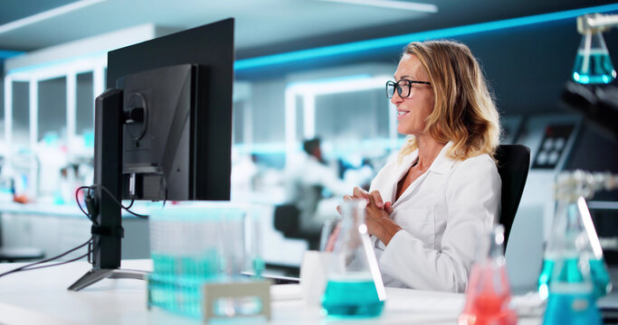 Fototapeta Doctor Team Meeting Video Conference Webinar