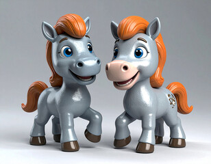 horse cartoon isolated