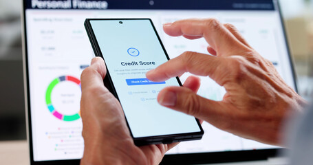 Online Credit Score Report Showing Good Results