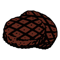 Losh Kebabs Armenian grilled meat patties flat color vector illustration template design