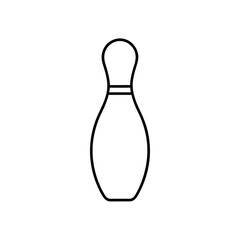 Isolated bowling pin art on transparent background