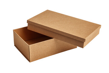 Open cardboard box, light brown (1)