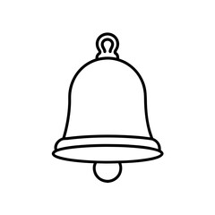 Simple outline of a bell on transparent background