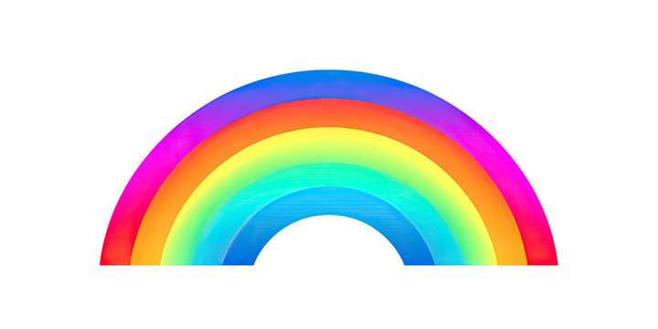 Pixelated rainbow graphic against black background