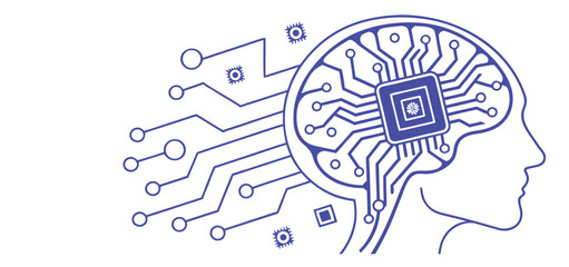 Glowing Blue Circuit Technology.eps