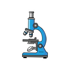 vector microscope with white background