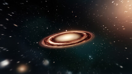 Spiral galaxy galactic disc gravitational motion cosmic deep space high fidelity star universe astronomy glowing light swirling mysterious science astrophysics celestial night outer space cosmic