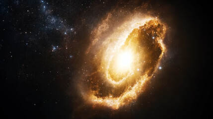 Galactic wind bending nebula shapes around bright star, glowing cosmic dust and gas, deep space, high fidelity, mysterious and awe inspiring