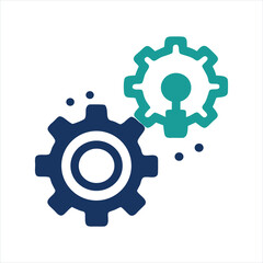 Interlocking gears representing teamwork and collaboration mechanical precision in business solutions and project management concepts