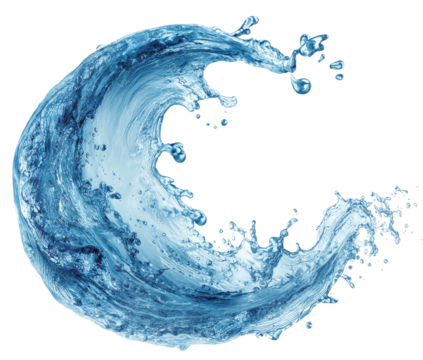 Circular water splash