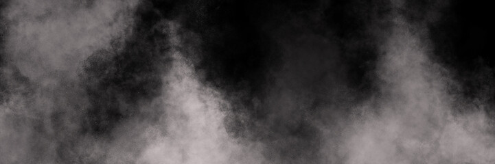 Soft grey smoke mist effect isolated on black background abstract vapor cloud fog texture for...