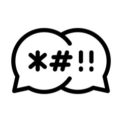 Swear icon, vector, illustration