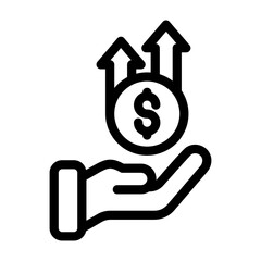 Earning icon, vector, illustration