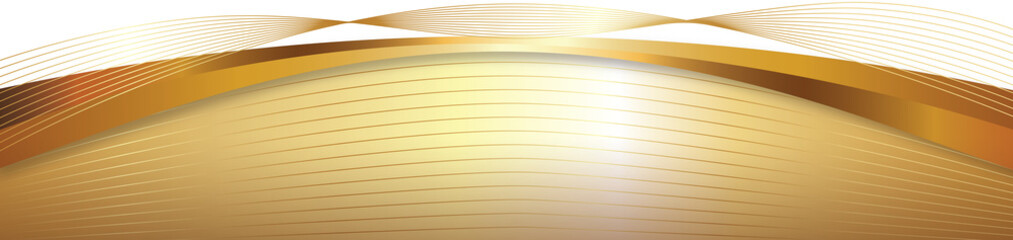 Naklejka premium Golden Wavy Border