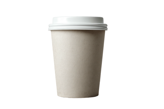 Plain disposable coffee cup
