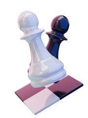 Close-Up of Chess Pawns on Board – Strategy Concept