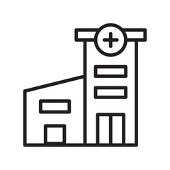Fototapeta premium Editable Clinic Line Icon