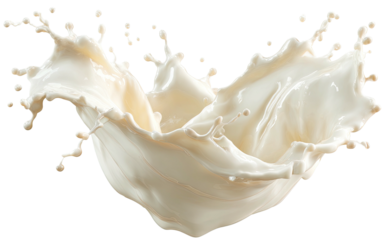 Creamy milk splash