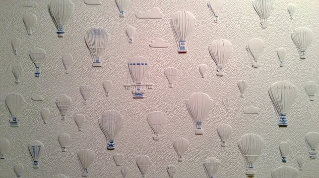 Paper hot air balloons pattern