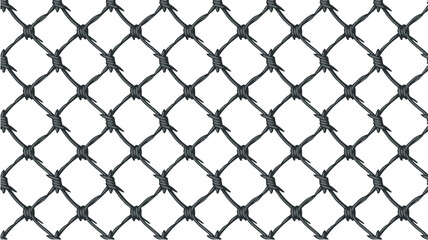 Naklejka premium Barbed Wire flat Vector Illustration for design