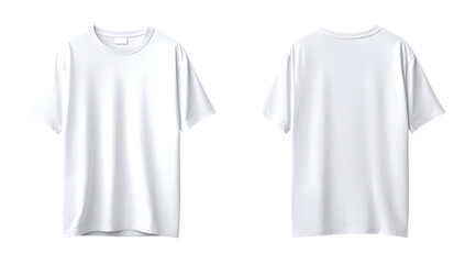 Naklejka premium Blank white t-shirt front and back view (1)