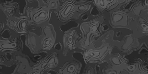 Dark Gray Abstract Organic Pattern with Smooth Topographic Contour Lines and Fluid Surface Texture background