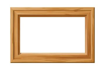 Rectangular wooden picture frame
