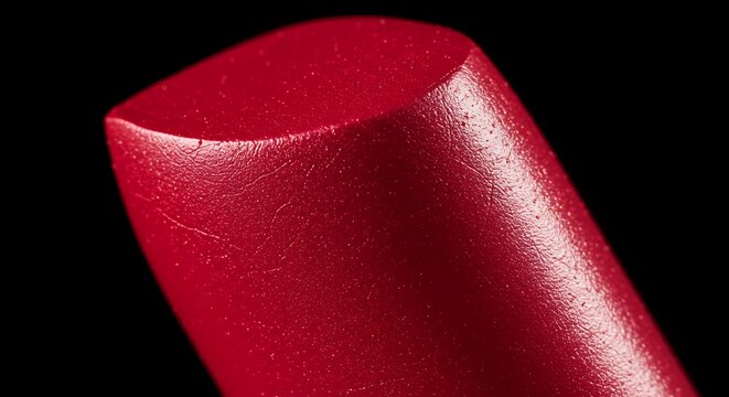Closeup red lipstick