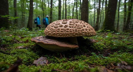 Mushroom forest floor