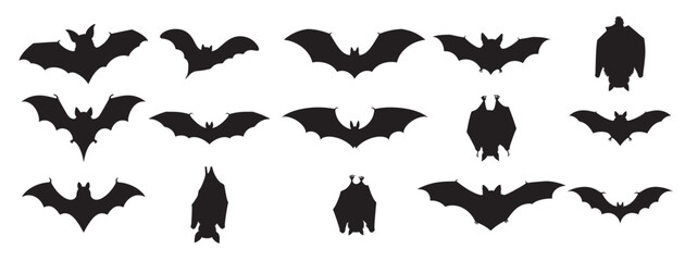 Naklejka premium halloween bat silhouette vector illustration