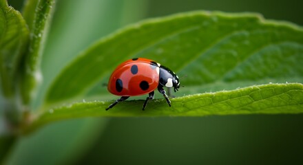 Fototapeta premium Ladybug on leaf