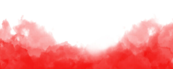 Red dust smoke cloud overlay isolated on transparent and white background. Red smog and dust explosion rising. Design elements for Compositing, cutout