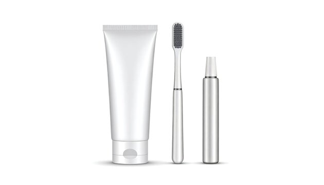 Dental care products mockup