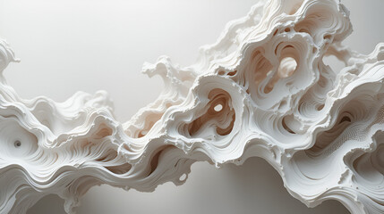 Abstract biomorphic background. Sculpture, beautiful formations,