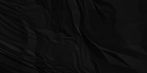 Paper texture background, Old paper background ripple soft black pattern wave crumple. Crushed and creased soft paper. Abstract wrinkle effect grunge and rough backdrop vintage page.	