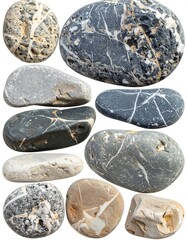 Assorted smooth stones