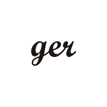 Letter ger connect geometric symbol simple logo vector