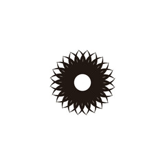 Flower, decoration, sticker geometric symbol simple logo vector
