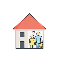 Family at home illustration
