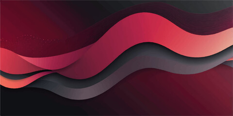 Abstract red wave vector illustration for a colorful web design element