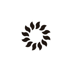 Sun, illustration, epic geometric symbol simple logo vector