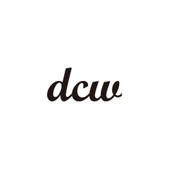 Letter dcw connect geometric symbol simple logo vector