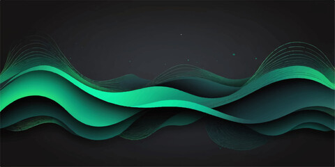Abstract blue wave line design for a futuristic vector technology backdrop illustration