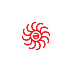 Letter a in circle, technology geometric symbol simple logo vector