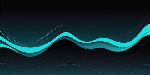 Abstract blue background with dynamic wave lines, a modern vector design perfect for business or technology web templates